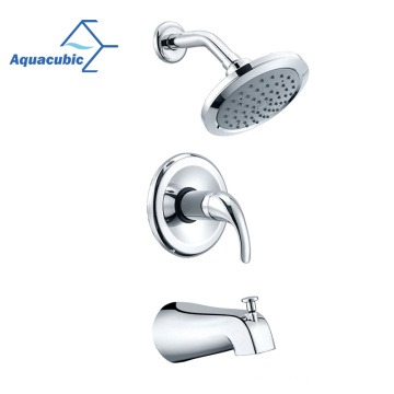 Aquacubic Cupc Wall montierte Druckausgleichsventil -Duschhahn mit Badewanne Spout